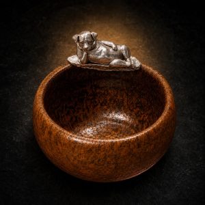 Dog Zodiac Silver-Adorned Coarse Pottery Teacup｜狗银饰粗陶茶杯